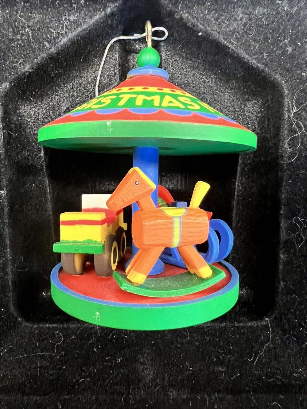 1978 Vintage Hallmark Ornament Tree Trimmer Twirl About Collection Toy Carousel